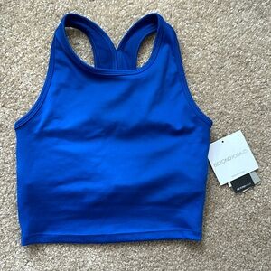 Beyond Yoga “PowerBeyond” Cropped Tank in Maroon Blue, Size S